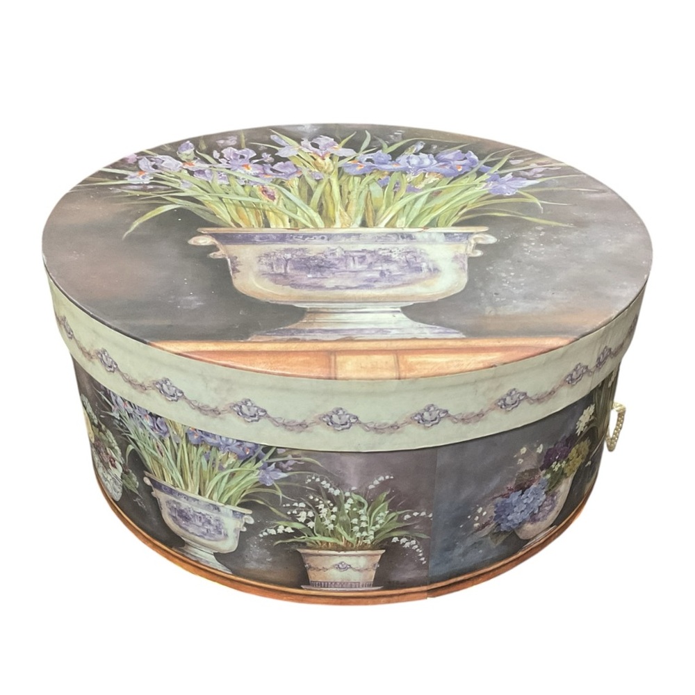 Vintage Kathryn White Art in Motion Tri-Coastal Floral Hat Box – Floral Deco Des